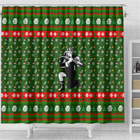 Awesome Firefighter Christmas Shower Curtain Xmas Holiday Patterns - Wonder Print Shop