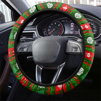 Awesome Firefighter Christmas Steering Wheel Cover Xmas Holiday Patterns - Wonder Print Shop