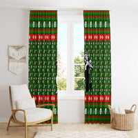 Awesome Firefighter Christmas Window Curtain Xmas Holiday Patterns - Wonder Print Shop