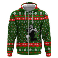 Awesome Firefighter Christmas Zip Hoodie Xmas Holiday Patterns - Wonder Print Shop