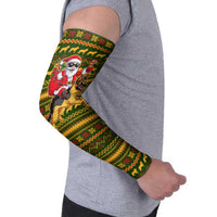 Awesome German Shepherd Dog Santa Claus Christmas Arm Sleeves Xmas Holiday Patterns - Wonder Print Shop