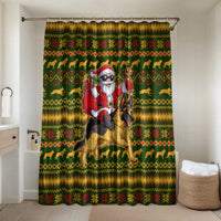 Awesome German Shepherd Dog Santa Claus Christmas Bathroom Set Xmas Holiday Patterns - Wonder Print Shop