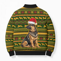 Awesome German Shepherd Dog Santa Claus Christmas Bomber Puffer Jacket Xmas Holiday Patterns - Wonder Print Shop