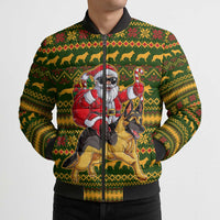 Awesome German Shepherd Dog Santa Claus Christmas Bomber Puffer Jacket Xmas Holiday Patterns - Wonder Print Shop
