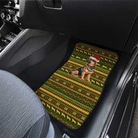 Awesome German Shepherd Dog Santa Claus Christmas Car Mats Xmas Holiday Patterns - Wonder Print Shop