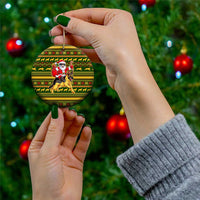 Awesome German Shepherd Dog Santa Claus Christmas Ceramic Ornament Xmas Holiday Patterns - Wonder Print Shop