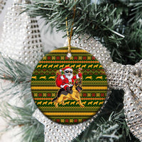 Awesome German Shepherd Dog Santa Claus Christmas Ceramic Ornament Xmas Holiday Patterns - Wonder Print Shop