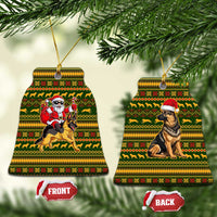 Awesome German Shepherd Dog Santa Claus Christmas Ceramic Ornament Xmas Holiday Patterns - Wonder Print Shop
