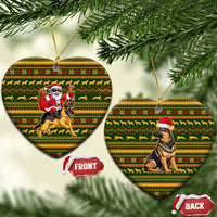 Awesome German Shepherd Dog Santa Claus Christmas Ceramic Ornament Xmas Holiday Patterns - Wonder Print Shop