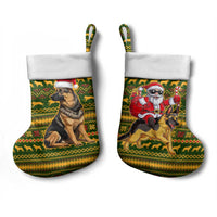 Awesome German Shepherd Dog Santa Claus Christmas Stocking Xmas Holiday Patterns - Wonder Print Shop