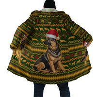 Awesome German Shepherd Dog Santa Claus Christmas Cloak Xmas Holiday Patterns - Wonder Print Shop