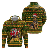 Awesome German Shepherd Dog Santa Claus Christmas Hoodie Xmas Holiday Patterns - Wonder Print Shop