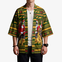 Awesome German Shepherd Dog Santa Claus Christmas Kimono Xmas Holiday Patterns - Wonder Print Shop