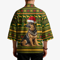 Awesome German Shepherd Dog Santa Claus Christmas Kimono Xmas Holiday Patterns - Wonder Print Shop