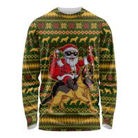 Awesome German Shepherd Dog Santa Claus Christmas Long Sleeve Shirt Xmas Holiday Patterns - Wonder Print Shop