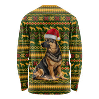 Awesome German Shepherd Dog Santa Claus Christmas Long Sleeve Shirt Xmas Holiday Patterns - Wonder Print Shop