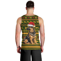 Awesome German Shepherd Dog Santa Claus Christmas Men Tank Top Xmas Holiday Patterns - Wonder Print Shop