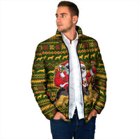 Awesome German Shepherd Dog Santa Claus Christmas Padded Jacket Xmas Holiday Patterns - Wonder Print Shop
