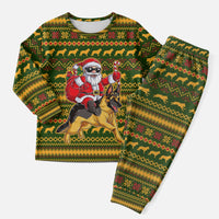 Awesome German Shepherd Dog Santa Claus Christmas Pajama Set Xmas Holiday Patterns - Wonder Print Shop