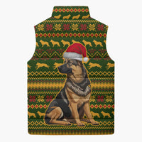Awesome German Shepherd Dog Santa Claus Christmas Sleeveless Puffer Jacket Xmas Holiday Patterns - Wonder Print Shop