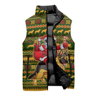 Awesome German Shepherd Dog Santa Claus Christmas Sleeveless Puffer Jacket Xmas Holiday Patterns - Wonder Print Shop