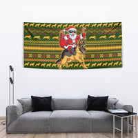 Awesome German Shepherd Dog Santa Claus Christmas Tapestry Xmas Holiday Patterns - Wonder Print Shop