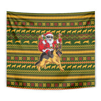 Awesome German Shepherd Dog Santa Claus Christmas Tapestry Xmas Holiday Patterns - Wonder Print Shop