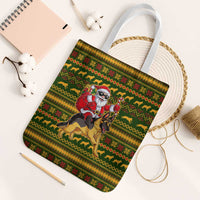 Awesome German Shepherd Dog Santa Claus Christmas Tote Bag Xmas Holiday Patterns - Wonder Print Shop