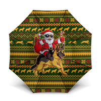 Awesome German Shepherd Dog Santa Claus Christmas Umbrella Xmas Holiday Patterns - Wonder Print Shop