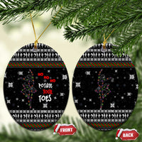 Ballet Pointe Christmas Design Ceramic Ornament Xmas Holiday Patterns - Wonder Print Shop