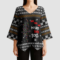 Ballet Pointe Christmas Design Kimono Sleeve Blouse Xmas Holiday Patterns - Wonder Print Shop