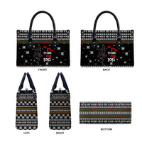 Ballet Pointe Christmas Design Leather Bag Xmas Holiday Patterns - Wonder Print Shop