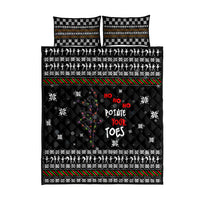 Ballet Pointe Christmas Design Quilt Bed Set Xmas Holiday Patterns - Wonder Print Shop