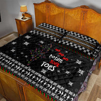 Ballet Pointe Christmas Design Quilt Bed Set Xmas Holiday Patterns - Wonder Print Shop