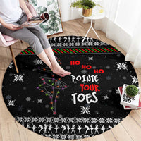 Ballet Pointe Christmas Design Round Carpet Xmas Holiday Patterns - Wonder Print Shop
