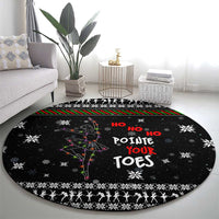 Ballet Pointe Christmas Design Round Carpet Xmas Holiday Patterns - Wonder Print Shop