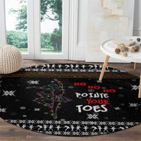 Ballet Pointe Christmas Design Round Carpet Xmas Holiday Patterns - Wonder Print Shop
