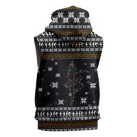 Ballet Pointe Christmas Design Sleeveless Zip Hoodie Xmas Holiday Patterns - Wonder Print Shop
