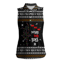 Ballet Pointe Christmas Design Women Sleeveless Polo Shirt Xmas Holiday Patterns - Wonder Print Shop