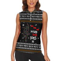 Ballet Pointe Christmas Design Women Sleeveless Polo Shirt Xmas Holiday Patterns - Wonder Print Shop