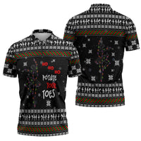 Ballet Pointe Christmas Design Zipper Polo Shirt Xmas Holiday Patterns - Wonder Print Shop