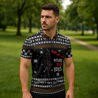 Ballet Pointe Christmas Design Zipper Polo Shirt Xmas Holiday Patterns - Wonder Print Shop