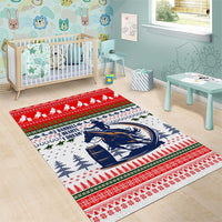 Barrel Racing Christmas Area Rug Xmas Holiday Patterns - Wonder Print Shop