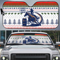Barrel Racing Christmas Auto Sun Shade Xmas Holiday Patterns - Wonder Print Shop