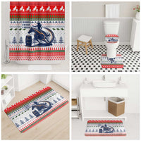 Barrel Racing Christmas Bathroom Set Xmas Holiday Patterns - Wonder Print Shop
