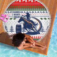 Barrel Racing Christmas Beach Blanket Xmas Holiday Patterns - Wonder Print Shop