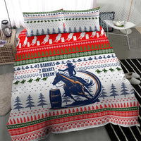 Barrel Racing Christmas Bedding Set Xmas Holiday Patterns - Wonder Print Shop
