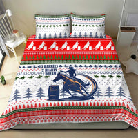 Barrel Racing Christmas Bedding Set Xmas Holiday Patterns - Wonder Print Shop