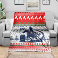 Barrel Racing Christmas Blanket Xmas Holiday Patterns - Wonder Print Shop