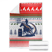 Barrel Racing Christmas Blanket Xmas Holiday Patterns - Wonder Print Shop